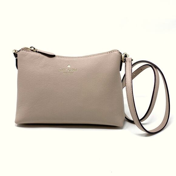 Kate Spade Bailey Crossbody Purse Bag in Warm Beige Leather k4651 - Picture 1 of 3